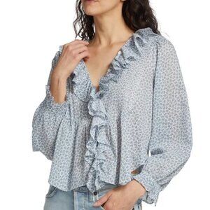 Doen Leanna Top Bluebell Sz XS NWT